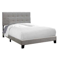 Full Size Grey Linen Bed