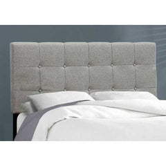 Full Size Grey Linen Bed