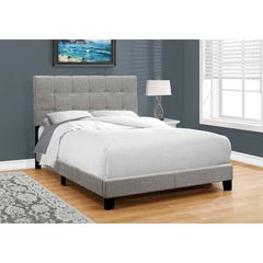 Full Size Grey Linen Bed