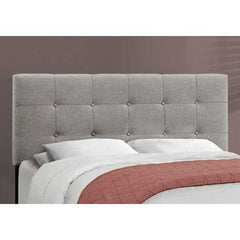 64.25" x 85.25" x 45" Grey Linen - Queen Size Bed