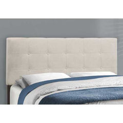 64.25" x 85.25" x 45" Beige Linen - Queen Size Bed