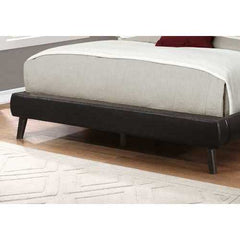 70.25" x 87.25" x 47.25" Brown Foam Solid Wood Leather Look Queen Size Bed