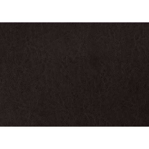 66.5" x 87.5" x 56.5" Brown Foam Solid Wood Leather Look Queen Size Bed With A Brass Trim