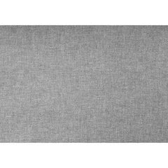 66.5" x 87.5" x 49.75" Grey Foam Solid Wood Linen Queen Size Bed With A Chrome Trim