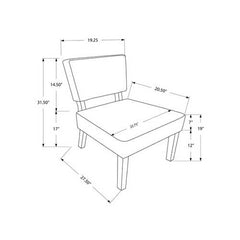 27.5" x 22.75" x 31.5" Brown Foam Accent Chair with Solid Wood Frame