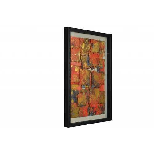 14" x 2" x 32" Multicolor, Wood And Glass - Shadow Box