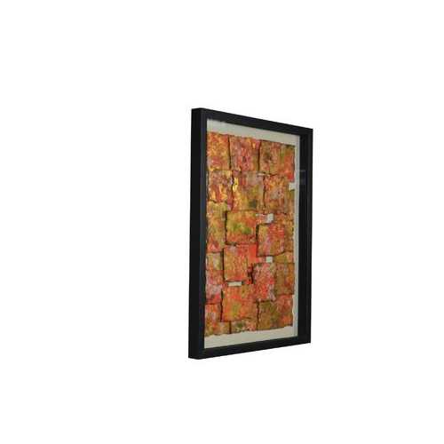 14" x 2" x 32" Multicolor, Glass And Paper - Shadow Box