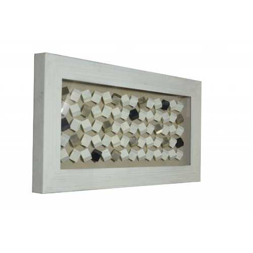 27" x 3" x 24" Grey, Wood And Glass - Shadow Box
