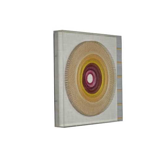 9" x 2" x 18" Multicolor, Glass And Fabric - Shadow Box
