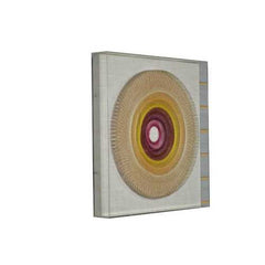 9" x 2" x 18" Multicolor, Glass And Fabric - Shadow Box