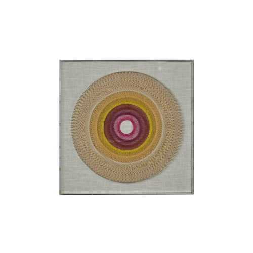 9" x 2" x 18" Multicolor, Glass And Fabric - Shadow Box