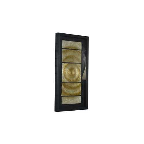 15" x 2" x 16" Black And Gold, Glass - Shadow Box