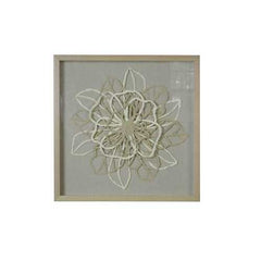 15" x 2" x 28" Natural Brown, Wood, Paper And Glass - Shadow Box