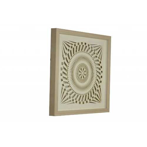 8" x 2" x 20" Natural Brown, Paper And Glass - Shadow Box