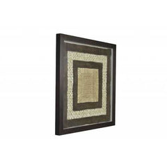 26" x 2" x 35" 35'' Brown, Wood, Fabric And Glass - Shadow Box