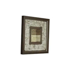 5" x 16" Brown, Wood Paper And Glass Shadow Box