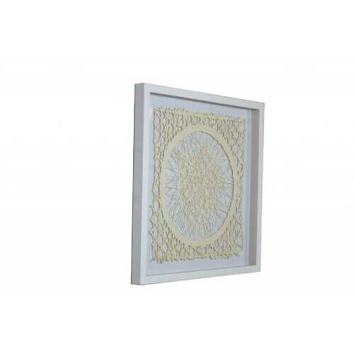 White and Natural Paper Cutout Shadow Box