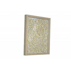 Natural Light Wood and Paper Abstract Design Shadow Box