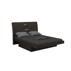84'' X 87''  X 40''  Modern California King Gray High Gloss Bed