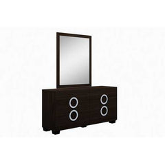 84" X 87"  X 40"  4pc California King Modern Wenge High Gloss Bedroom Set