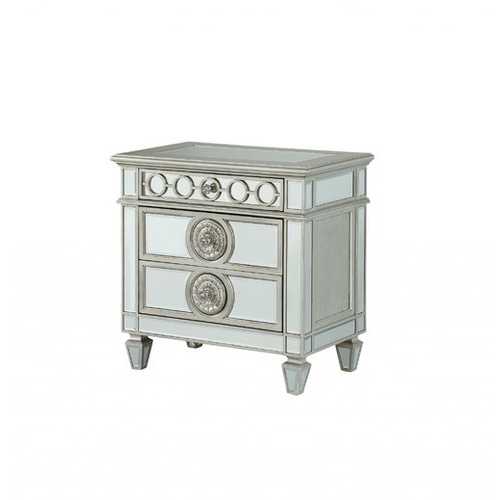 19" X 32" X 31" Mirrored Wood Nightstand