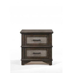 17" X 24" X 24" Dark Walnut Wood Nightstand