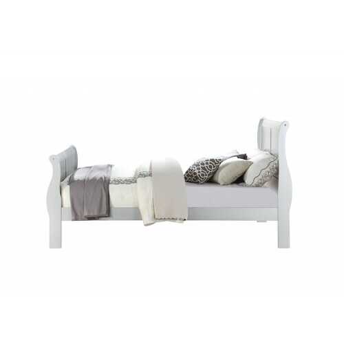 56" X 85" X 47" Platinum Wood Full Bed