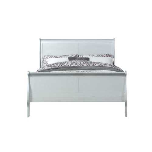 56" X 85" X 47" Platinum Wood Full Bed