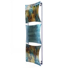 8" X 2.75" X 24.5" Turquoise Copper and Bronze Metal Vertical Panel Wall Decor