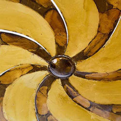 17.25" X 2" X 17.25" Gold Copper Brown Metal Small Flower Metal Wall Decor