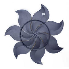 17.25" X 2" X 17.25" Gold Copper Brown Metal Small Flower Metal Wall Decor