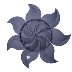 17.25" X 2" X 17.25" Turquoise Copper and Bronze Metal Small Flower Metal Wall Decor
