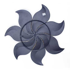 29" X 2" X 29" Gold  Copper  Brown Metal Large Flower Wall Decor