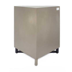 31" X 17" X 32" Natural MDF  Wood  Metal Door Corner Cabinet