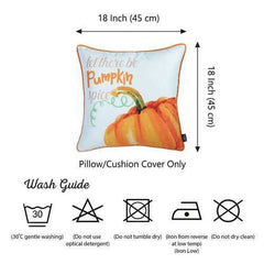 18"x 18" Thankful Pumpkin Love Printed Decorative Throw Pillow Cover