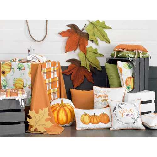 18"x 18" Thankful Pumpkin Love Printed Decorative Throw Pillow Cover