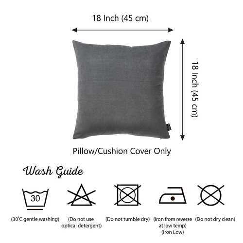 18"x18" Grey Honey Decorative Throw Pillow Cover 2 pcs in set