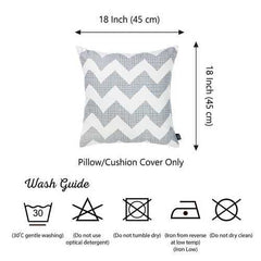 18"x 18" Tropical Gray Chevron Printed Decorative Throw Pillow Cover