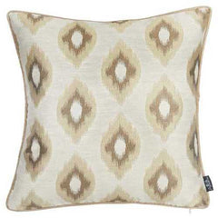 17"x 17" Jacquard Brown Slices Decorative Throw Pillow Cover Set Of 2 Pcs Square
