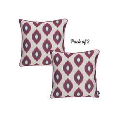 17"x 17"Purple Jacquard Slices Decorative Throw Pillow Cover Set Of 2 Pcs Square