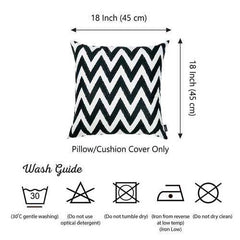 18"x18" Black and White Chevron Decorative Throw Pillow Cover