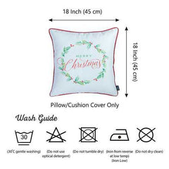 18"x18" Christmas Plants Printed Decorative Throw Pillow Cover