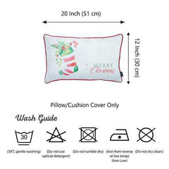 20" x 12"Christmas Socks Printed Decorative Throw Pillow Cover