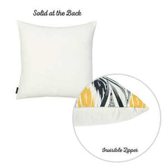18"x18" Geometric Yellow Lit Decorative Throw Pillow Cover Printed