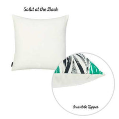 18"x18" Geometric Green Lit Decorative Throw Pillow Cover Printed