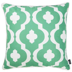 18"x18"Turquiose Marine Moroccon Stars Decorative Throw Pillow Cover