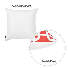 18"x18"Red Nautica Latice Decorative Throw Pillow Cover Printed