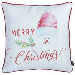 18"x18" Merry Christmas Printed Decorative Throw Pillow Cover