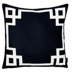 18"x18"Black and White Geometric Decorative Throw Pillow Cover