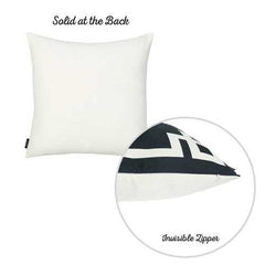 18"x18"Black and White Geometric Decorative Throw Pillow Cover